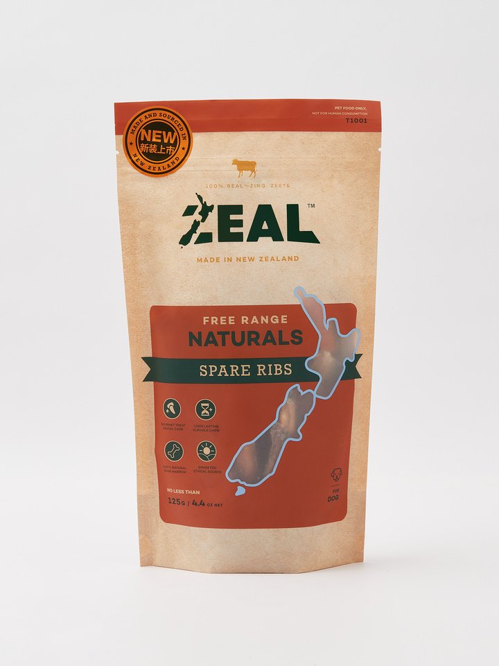 Zeal – Free Range Naturals – Spare Ribs 125g