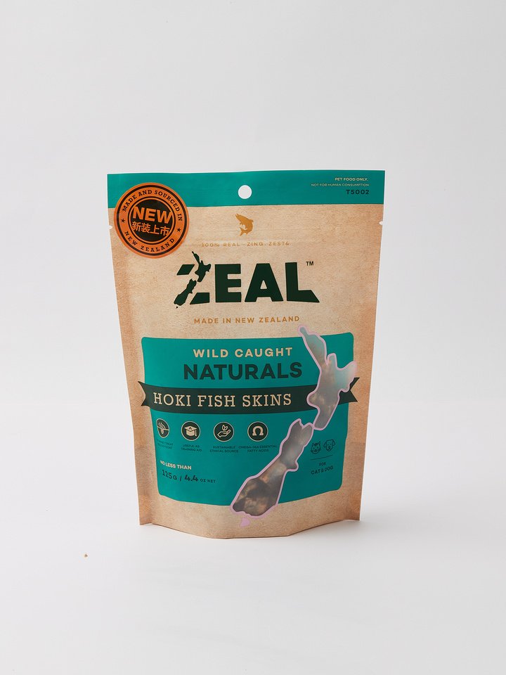 Zeal – Wild Caught Naturals – Hoki Fish Skins 125g