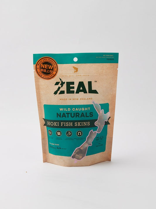 Zeal – Wild Caught Naturals – Hoki Fish Skins 125g