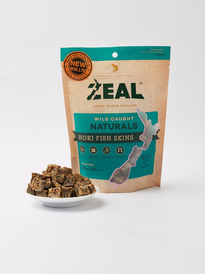 Zeal – Wild Caught Naturals – Hoki Fish Skins 125g