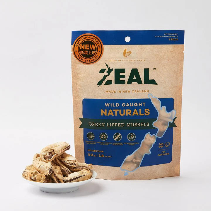 Zeal – Wild Caught Naturals – Green Lipped Mussels 50g