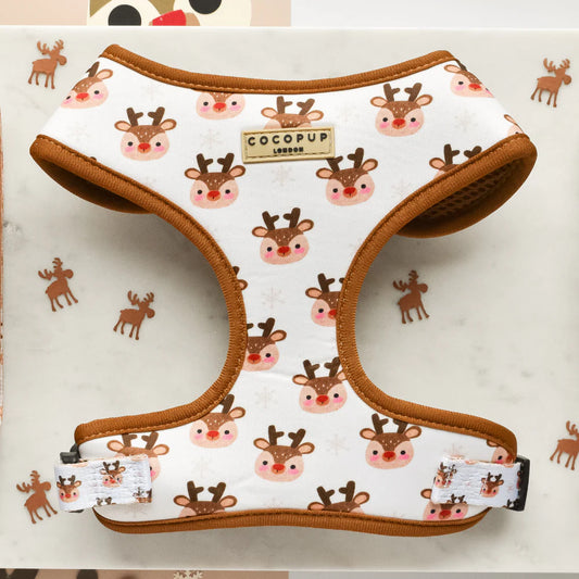 Cocopup London – Adjustable Neck Harness – Ralphie Reindeer