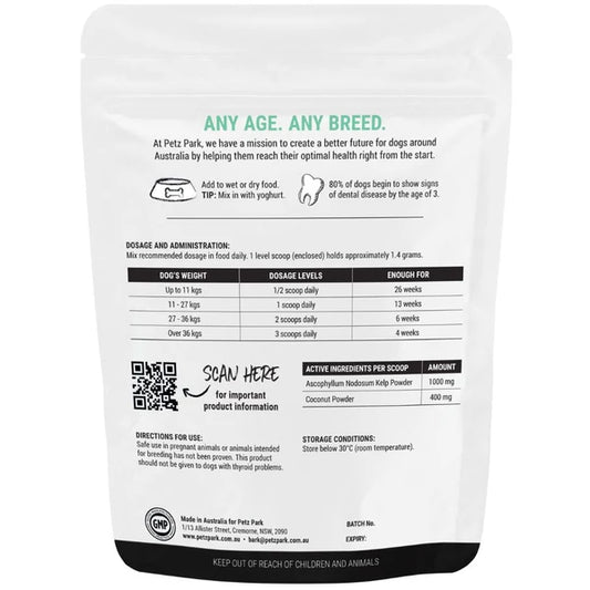 PetzPark – Plaque Control – For Dogs 126g Powder
