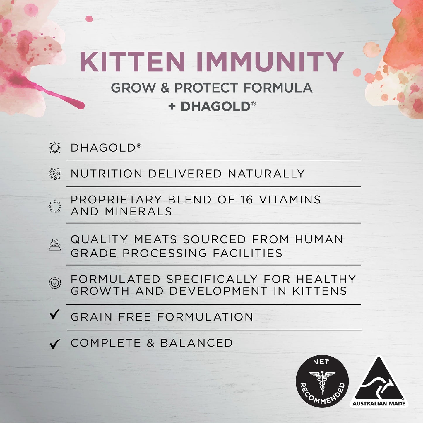 Ivory Coat – Kitten – Wet Food Trays – Inspired By Raw – Kitten Immunity 12x85g