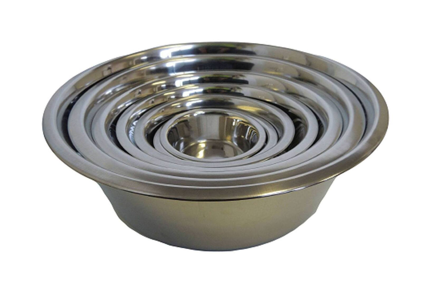 Stainless steel bowls multi sizes stacked