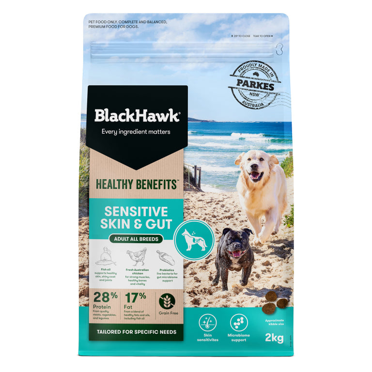 Black Hawk – Adult Dog – Healthy Benefits – Sensitive Skin & Gut