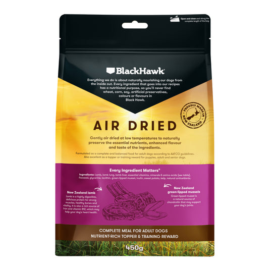 Black Hawk – Adult Dog – Air Dried Lamb