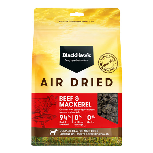 Black Hawk – Adult Dog – Air Dried Beef & Mackerel