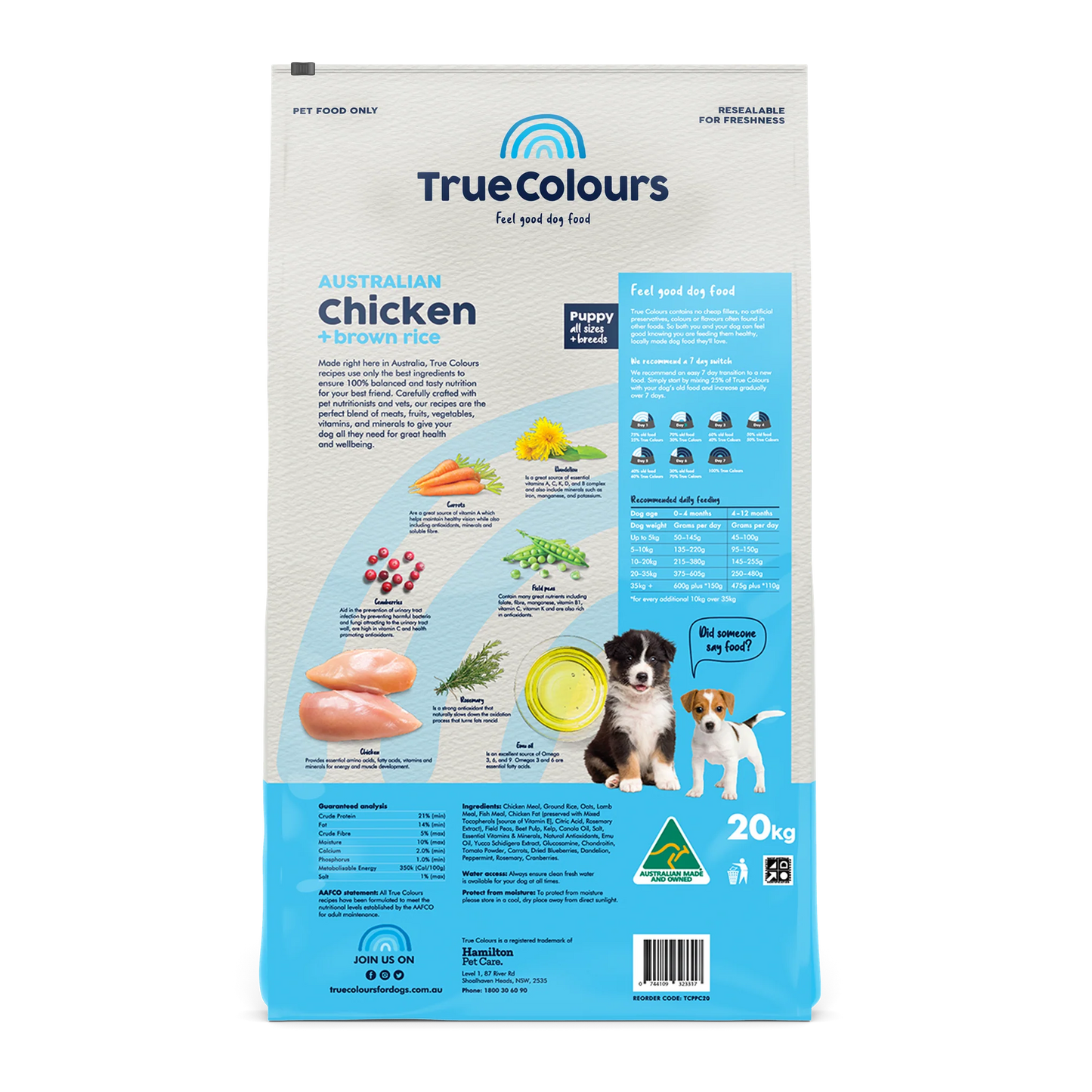 True Colours – Puppy – Australian Chicken + Brown Rice