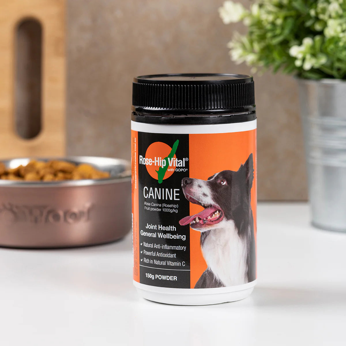Rose-Hip Vital Canine natural anti-inflammatory joint supplement for dogs, rosehip powder for mobility and wellbeing