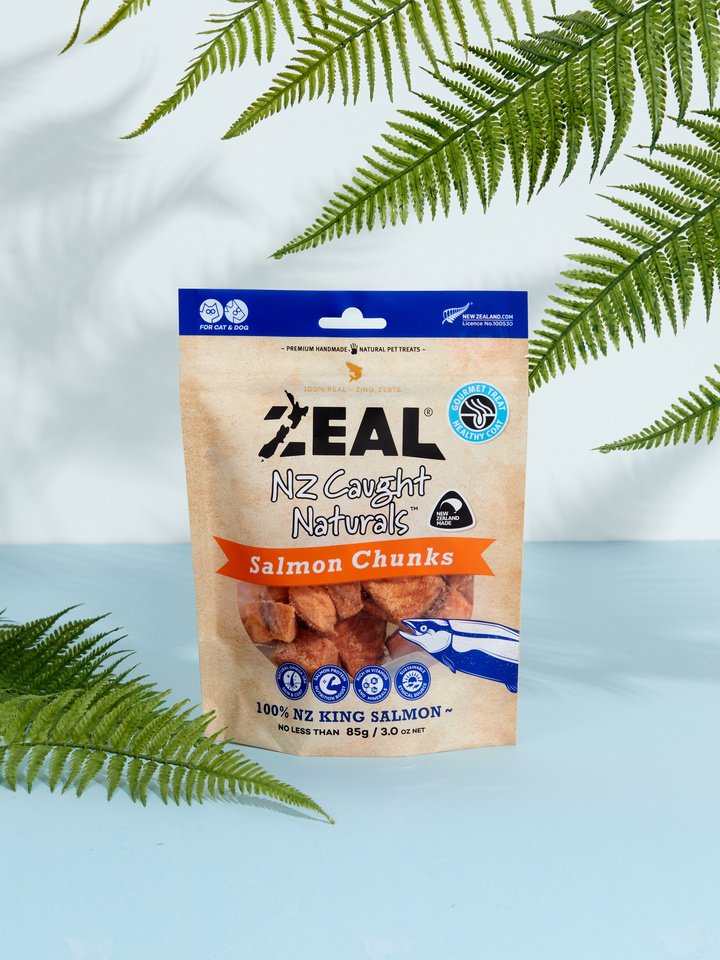 Zeal NZ Caught Naturals – Salmon Chunks 85g