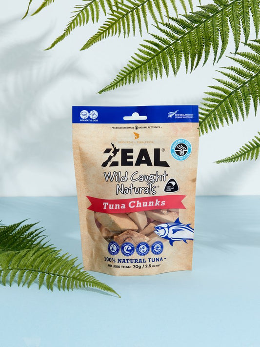 Zeal NZ Caught Naturals – Tuna Chunks 70g