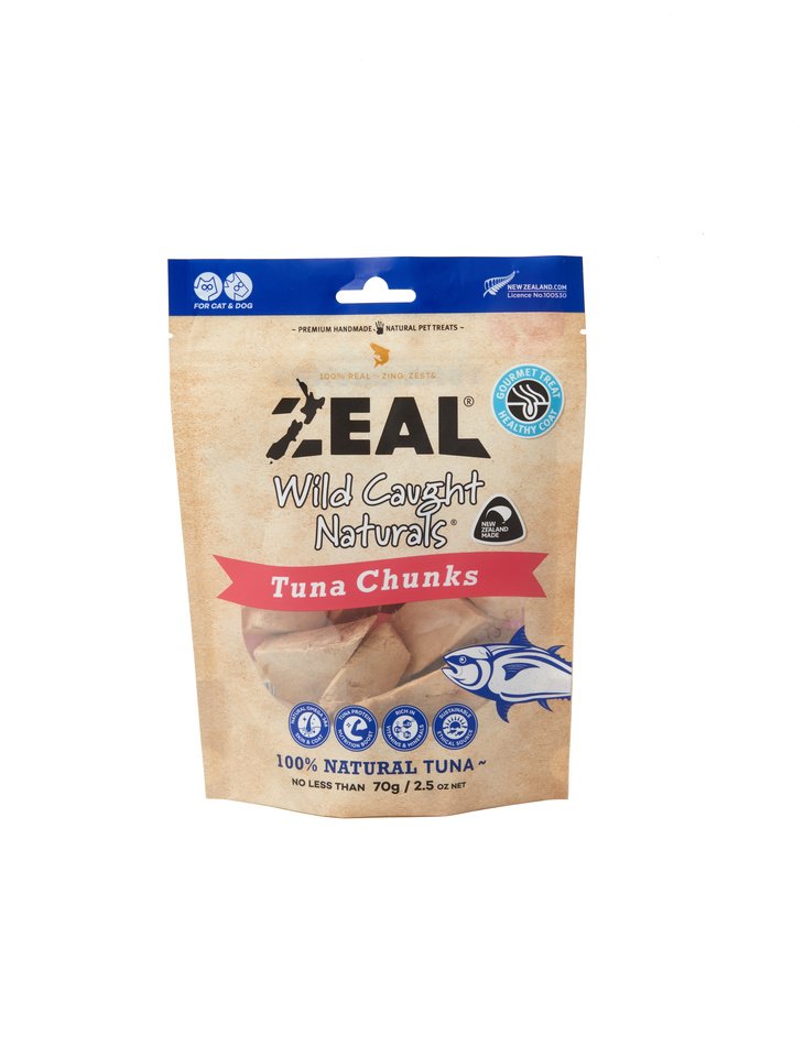 Zeal NZ Caught Naturals – Tuna Chunks 70g
