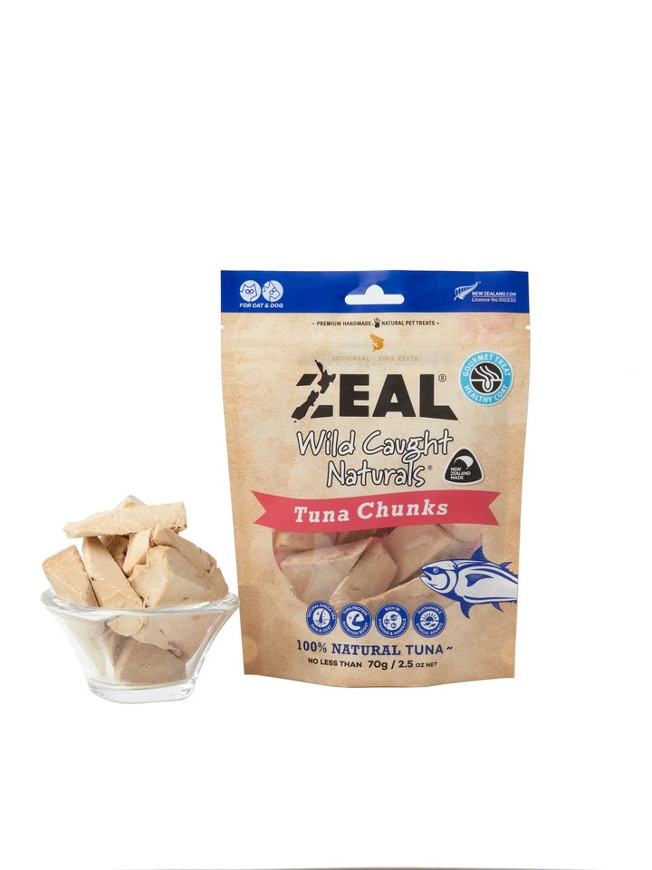 Zeal NZ Caught Naturals – Tuna Chunks 70g