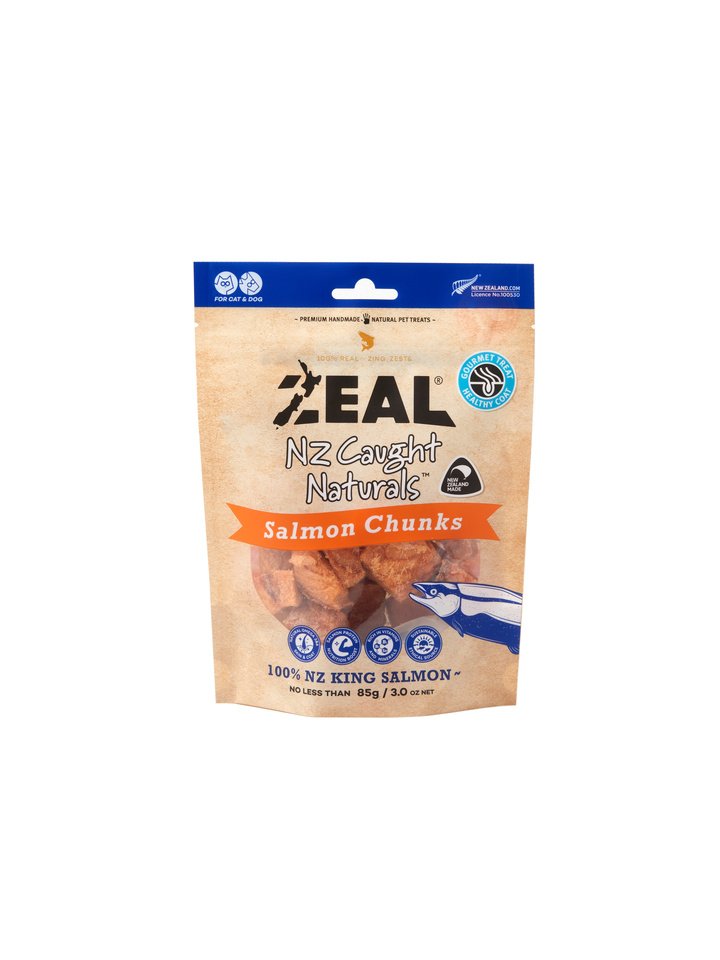 Zeal NZ Caught Naturals – Salmon Chunks 85g