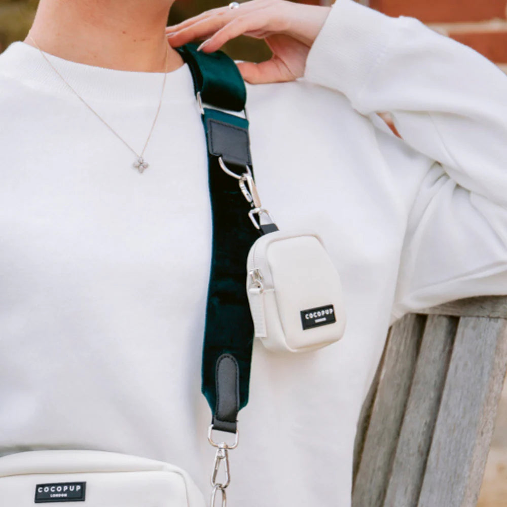 Cocopup London – Walking Bag Strap – Forest Green Velvet
