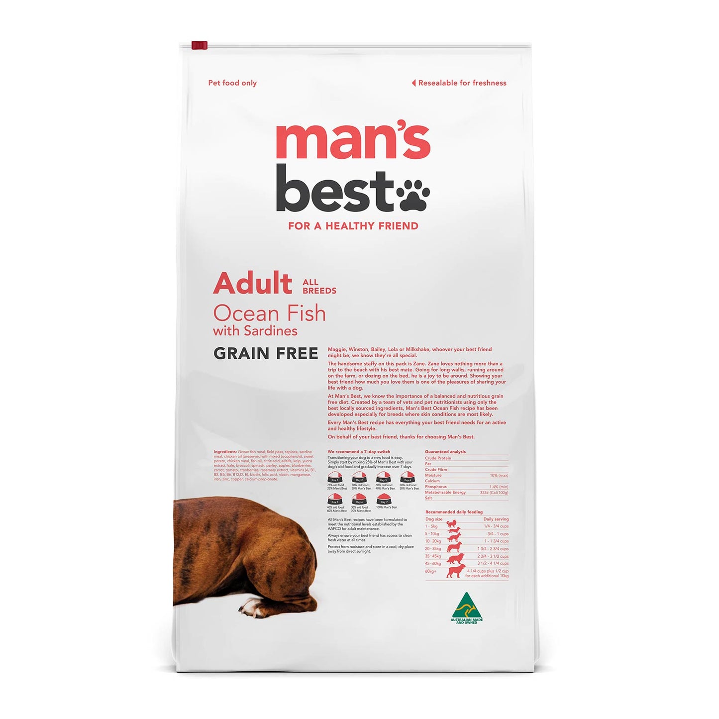 Man’s Best – Adult Dog – GRAIN FREE – Ocean Fish with Sardines