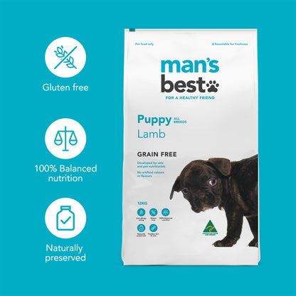 Man’s Best – Puppy – GRAIN FREE – Lamb