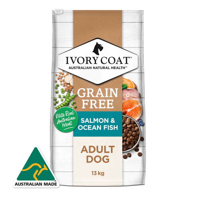 Ivory Coat – Adult Dog – GRAIN FREE – Salmon & Ocean Fish
