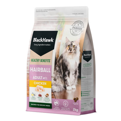 Black Hawk Adult Cat Dry Food Healthy Benefits – Hairball Management - Chicken