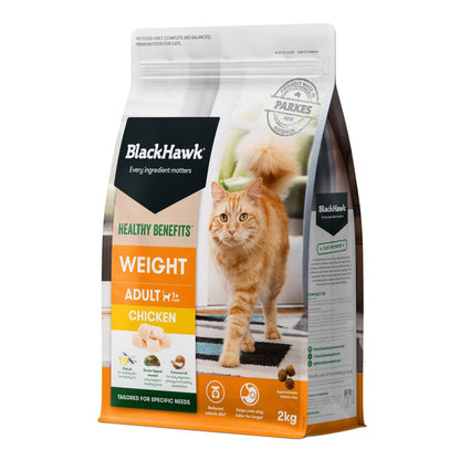 Black Hawk Adult Cat Dry Food Healthy Benefits Weight Management - Chicken