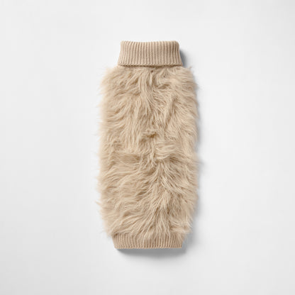 long faux fur coat for small to medium dogs