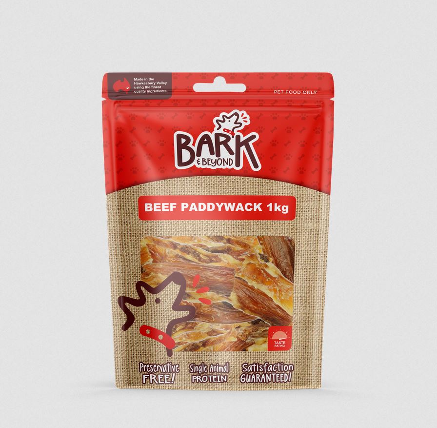 Bark & Beyond – Beef Paddwack - 1kg