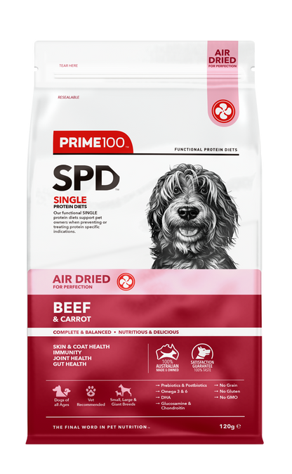 Prime100 – SPD Air Dried – Beef & Carrot