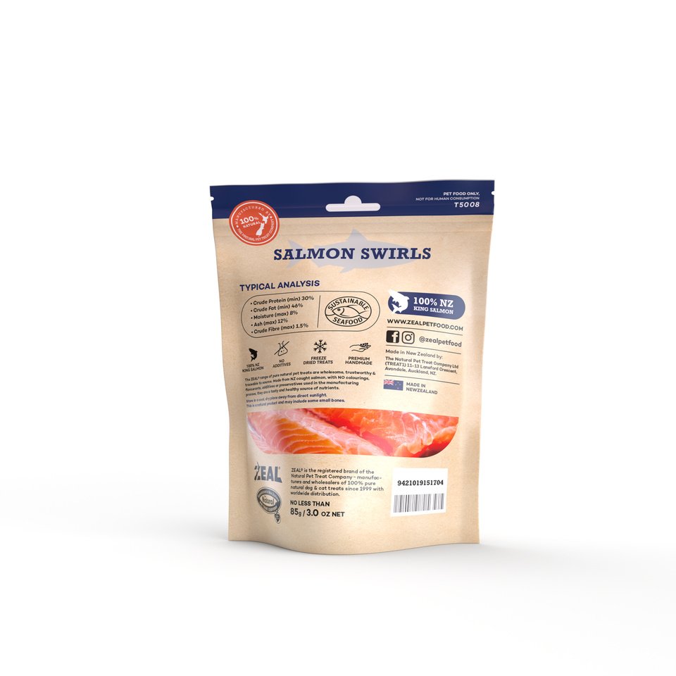 Zeal – NZ Caught Naturals – Salmon Swirls 85g