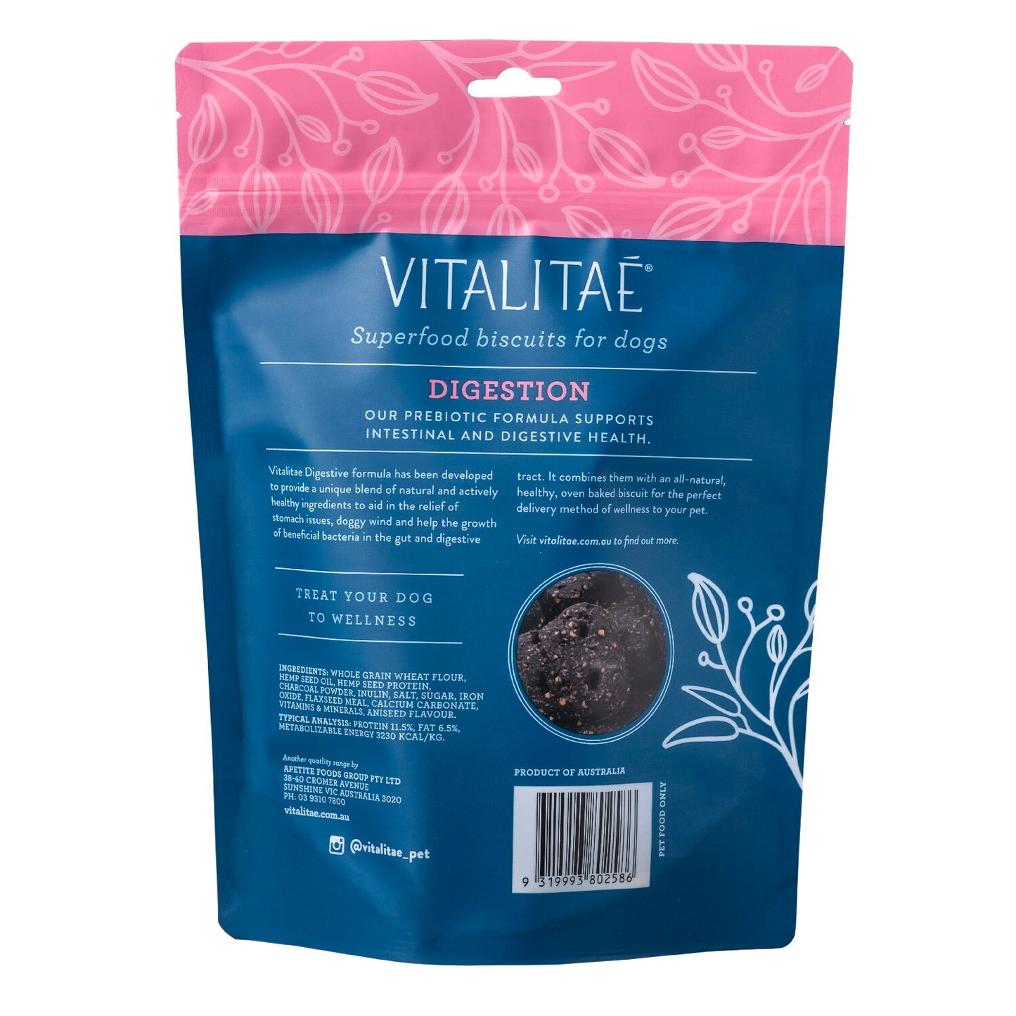 Vitalitae – Superfood Biscuits for Dogs – Digestion 350g
