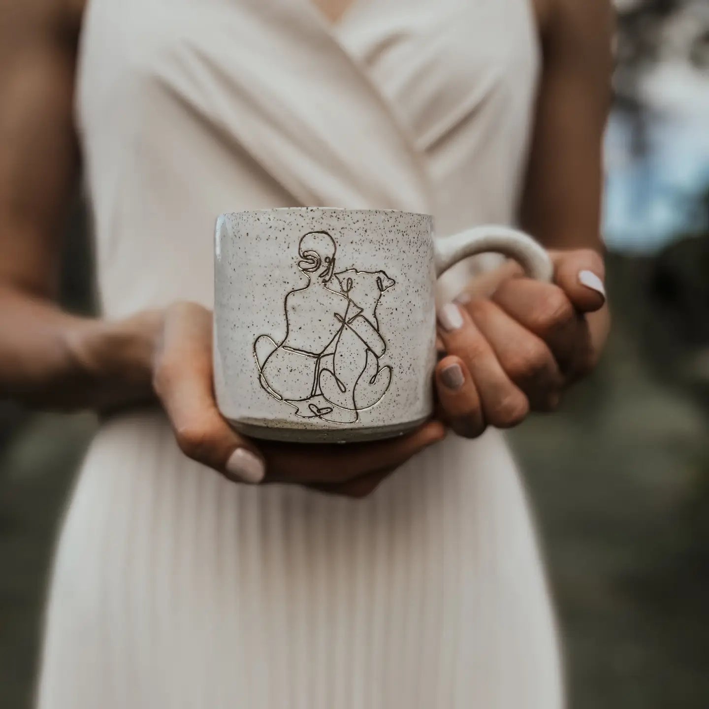 Ceramic Mug - Girl Hugging Dog