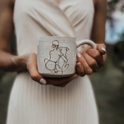Ceramic Mug - Girl Hugging Dog