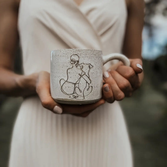 Ceramic Mug - Girl Hugging Dog