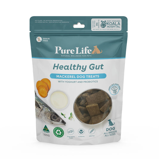 Pure Life – Healthy Gut Mackerel Dog Treats - 100g