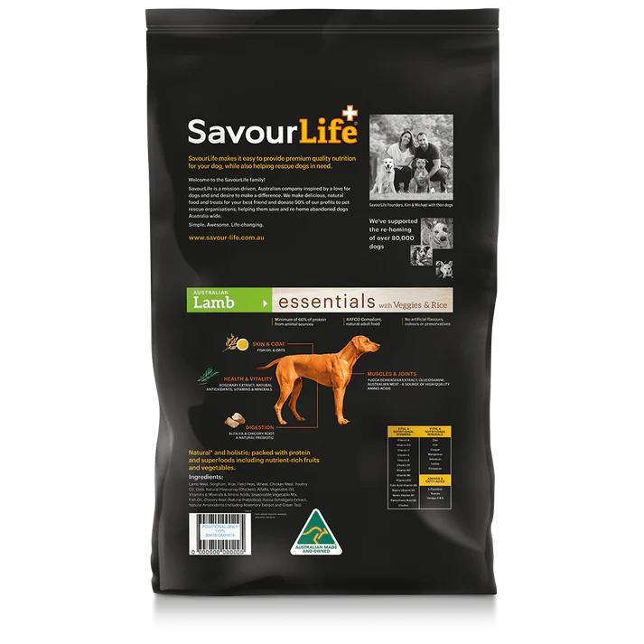 SavourLife – Adult Dog – Essentials – Australian Lamb