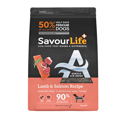 SavourLife – Adult Dog – Air Dried Lamb & Salmon Recipe 1kg